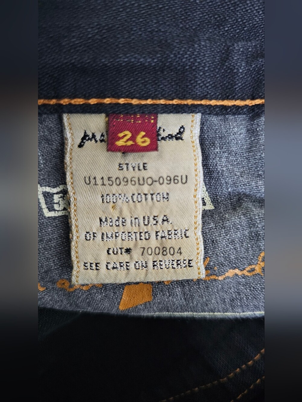 7 For All Mankind Flared Low Rise Indigo Jeans Size 26 - Picture 5 of 5